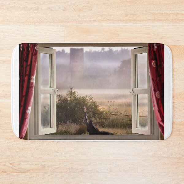 Item preview, Window open misty morning with barn owl designed and sold by simonbratt.