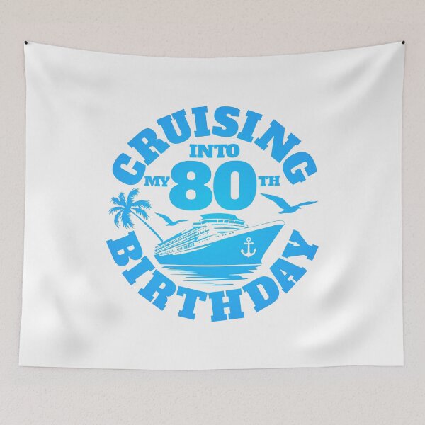 Item preview, 80th Birthday, Cruising into my 80 th Birthday designed and sold by iclipart.