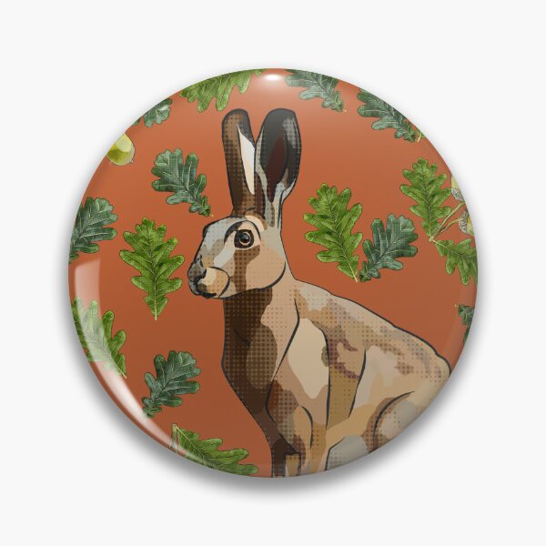 Item preview, Hare with Oak Leaves Acorns by BeeFoxTree (Terracotta) designed and sold by BeeFoxTree.