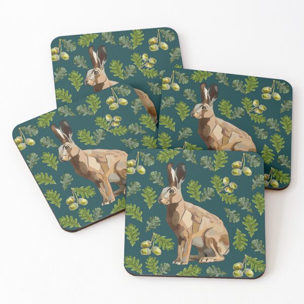 Item preview, Hare with Oak Leaves Acorns by BeeFoxTree (Moody) designed and sold by BeeFoxTree.