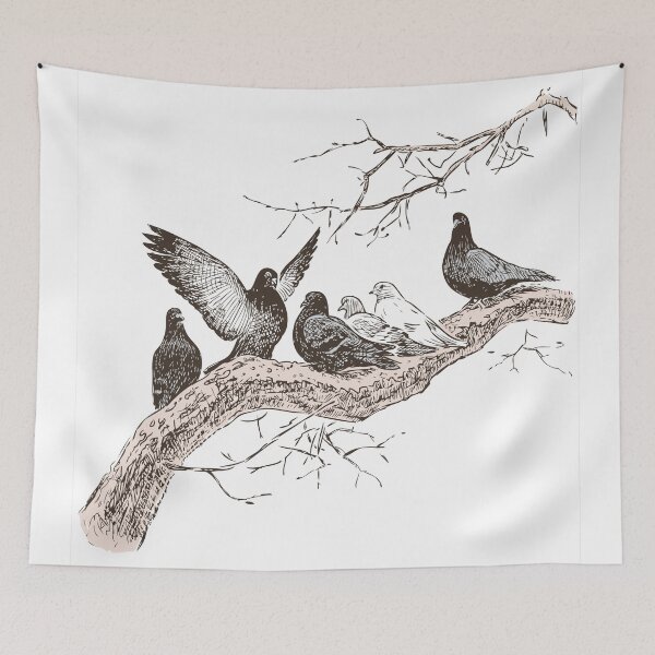 Item preview, Lovely Pigeons family Birds Design designed and sold by creativeideaz.