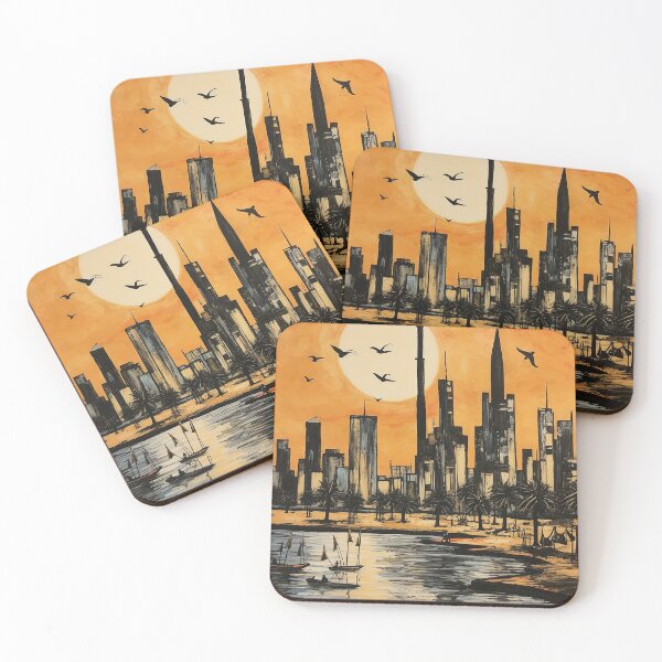 Item preview, Kuwait travel vintage colorful anime graphics designed and sold by wonderfulpark.