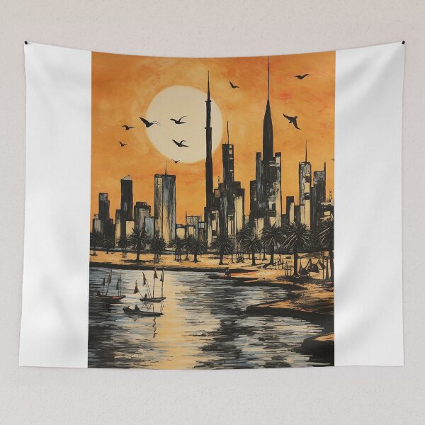 Item preview, Kuwait travel vintage colorful anime graphics designed and sold by wonderfulpark.