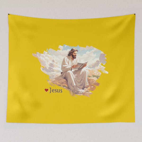 Item preview, Jesus our Master Sitting in the Middle of Nature Reading a Book designed and sold by CreativeX7.
