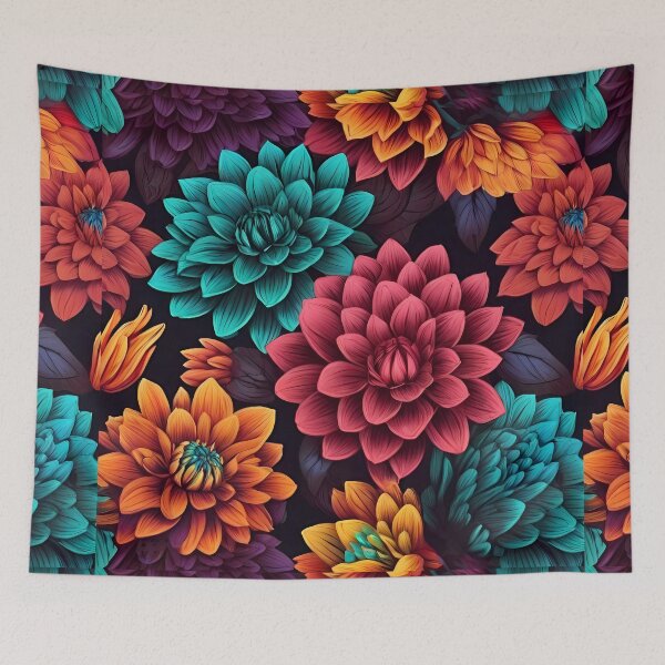 Item preview, beautiful colorful bunch of dalias designed and sold by aledfychan.