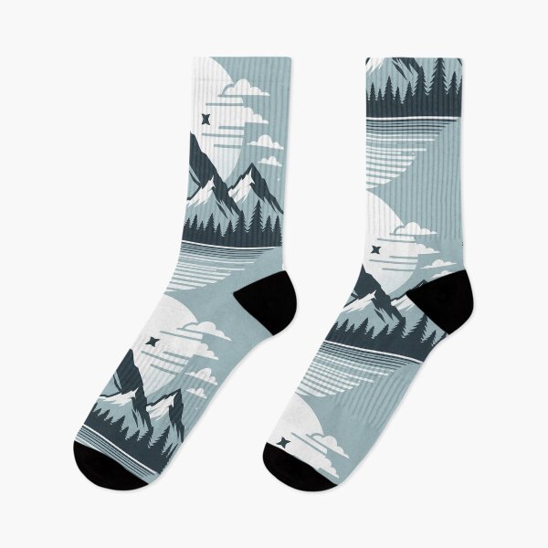 Item preview, Moonlit Mountains: Serene Illustration of a Tranquil Night-time Landscape designed and sold by DethLock.
