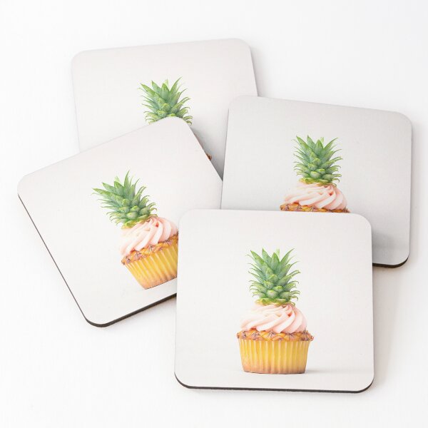 Item preview, Pineapple cup cake on a white background designed and sold by SoccerMomAlex.