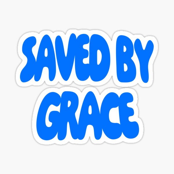 Item preview, Saved By Grace - Blue designed and sold by Godfidencefaith.