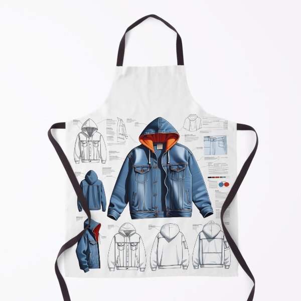 Item preview, denim hoodie designed and sold by DigiArtFusion.