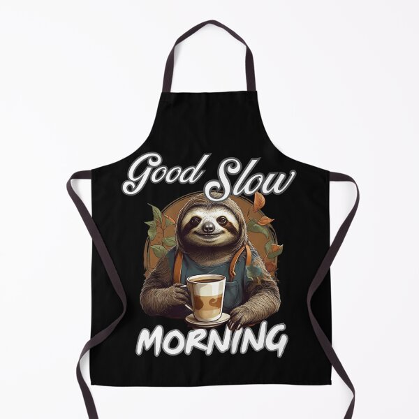 Item preview, Good slow MORNING funny woke up coffee drinking sloth design designed and sold by Jt41.