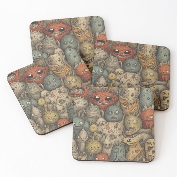 Item preview, Playful Weirdo Little Monsters Pattern designed and sold by Willyboy16.