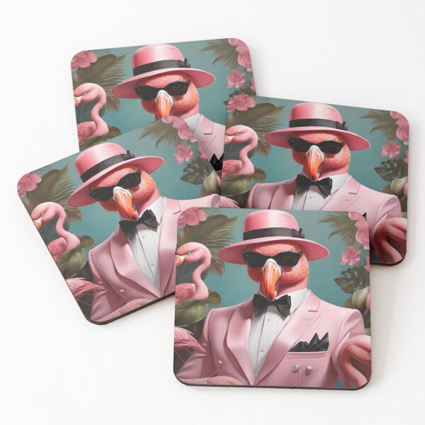 Item preview, Pink Secret Agent Flamingo designed and sold by NeatThingLover.