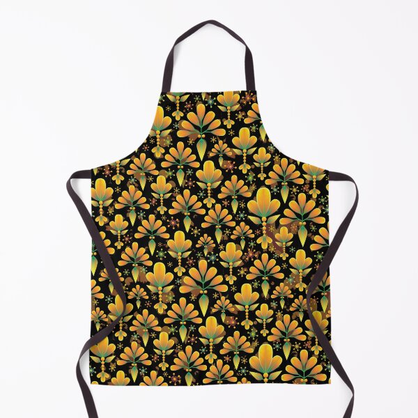 Item preview, abstract design with golden flowers designed and sold by MPDesign84.