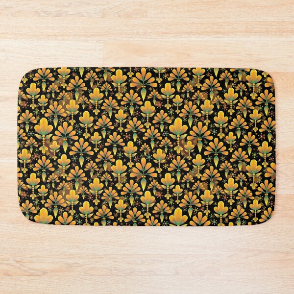 Item preview, abstract design with golden flowers designed and sold by MPDesign84.