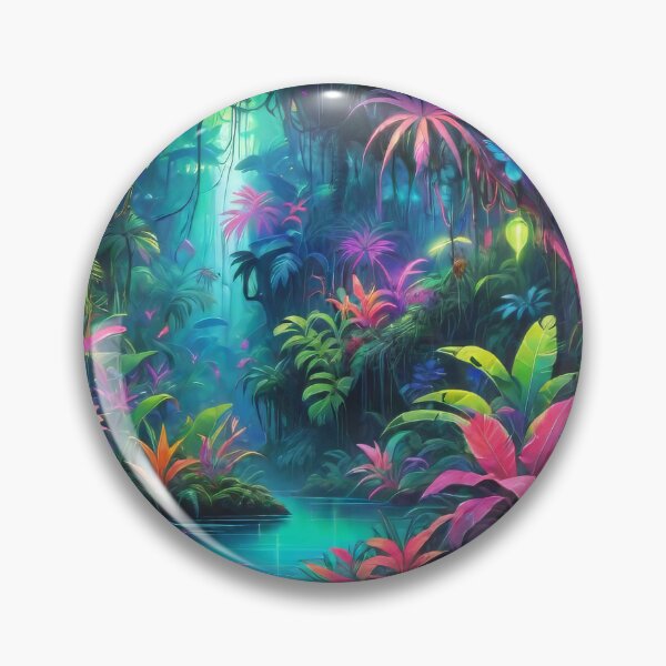 Item preview, Vivid Neon-Hued Jungle (487) designed and sold by WASjourney.