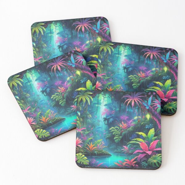 Item preview, Vivid Neon-Hued Jungle (487) designed and sold by WASjourney.