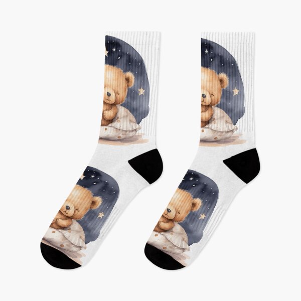 Item preview, Sweet Slumber: Adorable Sleeping Teddy Bear designed and sold by tasiawatercolor.