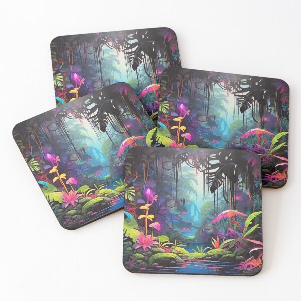 Item preview, Iridescent Jungle Painting (489) designed and sold by WASjourney.