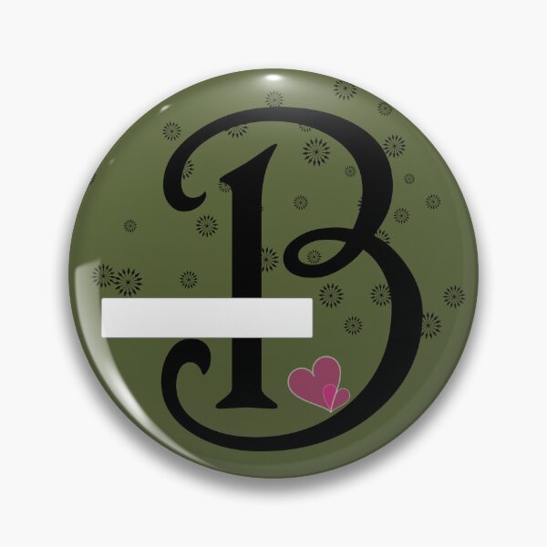 Item preview, Stylized letter design with swirls and snowflake like shapes surrounding it and two pink hearts are placed near the center of design adding a touch of color to the predominantly black and white image designed and sold by Dhamm  Jyoti.