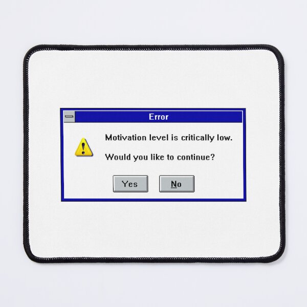 Item preview, Motivation Low Windows Error Message Sticker - Computer Error, Tech Humor designed and sold by PixStickers.