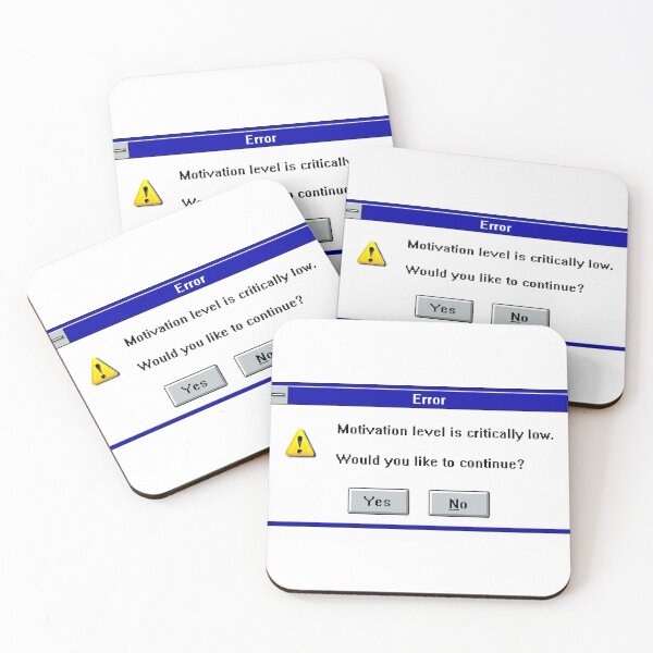 Item preview, Motivation Low Windows Error Message Sticker - Computer Error, Tech Humor designed and sold by PixStickers.