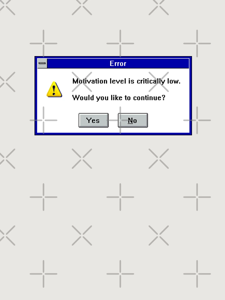 Thumbnail 6 of 6, Premium Oversized Sweatshirt, Motivation Low Windows Error Message Sticker - Computer Error, Tech Humor designed and sold by PixStickers.