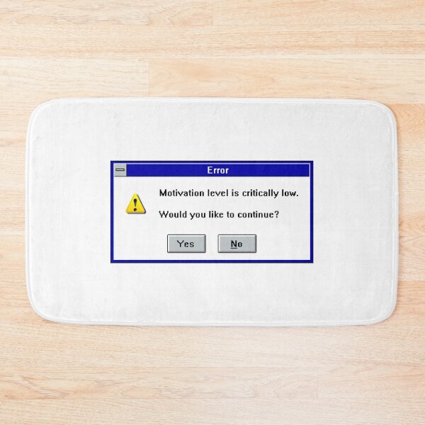 Item preview, Motivation Low Windows Error Message Sticker - Computer Error, Tech Humor designed and sold by PixStickers.