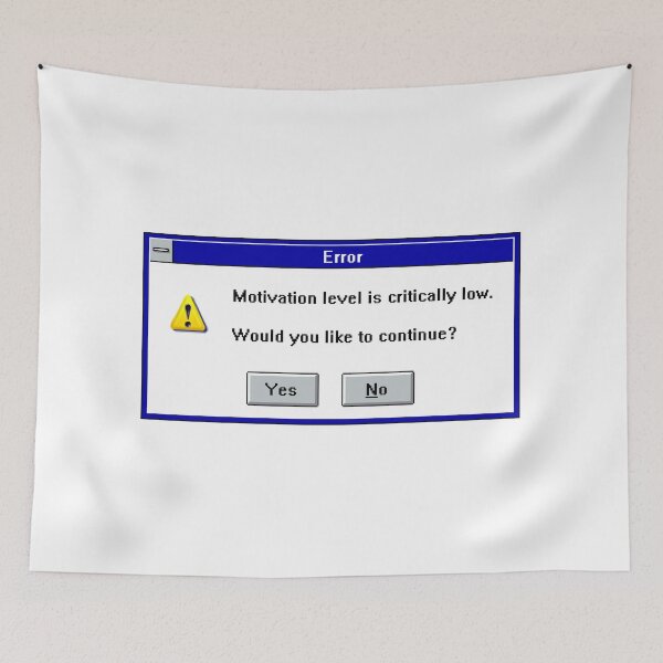 Item preview, Motivation Low Windows Error Message Sticker - Computer Error, Tech Humor designed and sold by PixStickers.