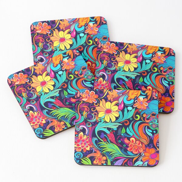 Item preview, Funky Colorful Floral Design designed and sold by FrostyFrisby.