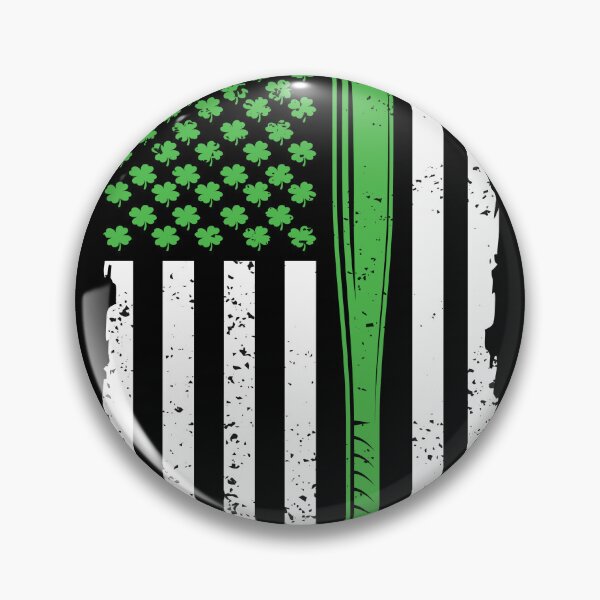 Item preview, Vintage Baseball St Patricks Day American Flag Shamrock designed and sold by JUSTBEELEGANT.