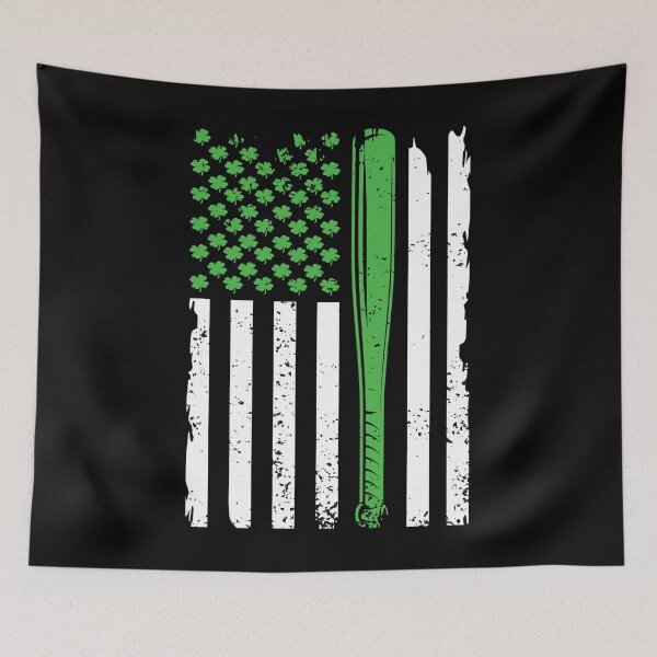 Item preview, Vintage Baseball St Patricks Day American Flag Shamrock designed and sold by JUSTBEELEGANT.