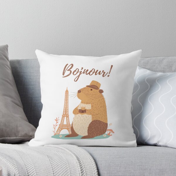 Item preview, Bojnour! Capybara in Paris designed and sold by VisualArtsOasis.
