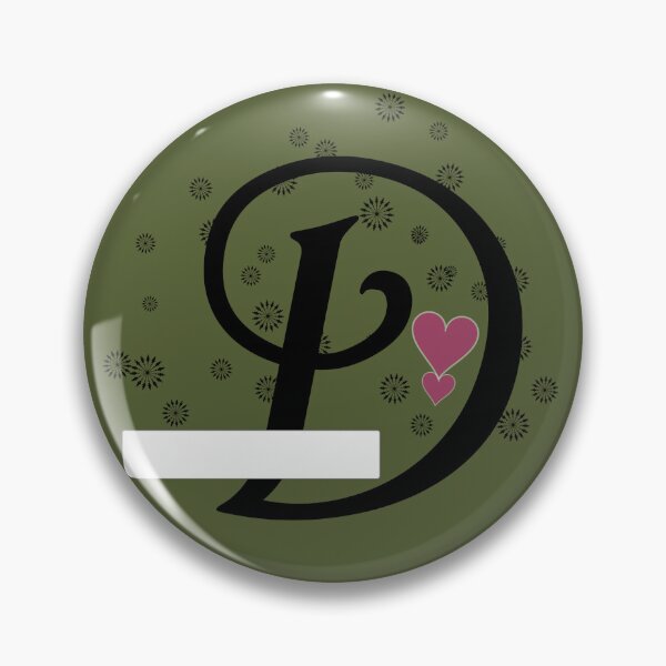 Item preview, Stylized letter design with swirls and snowflake like shapes surrounding it and two pink hearts are placed near the center of design adding a touch of color to the predominantly black and white image designed and sold by Dhamm  Jyoti.