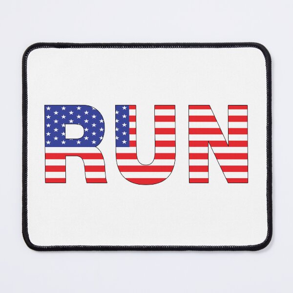 Item preview, RUN USA - A Patriotic Runners Design designed and sold by Mindful-Designs.