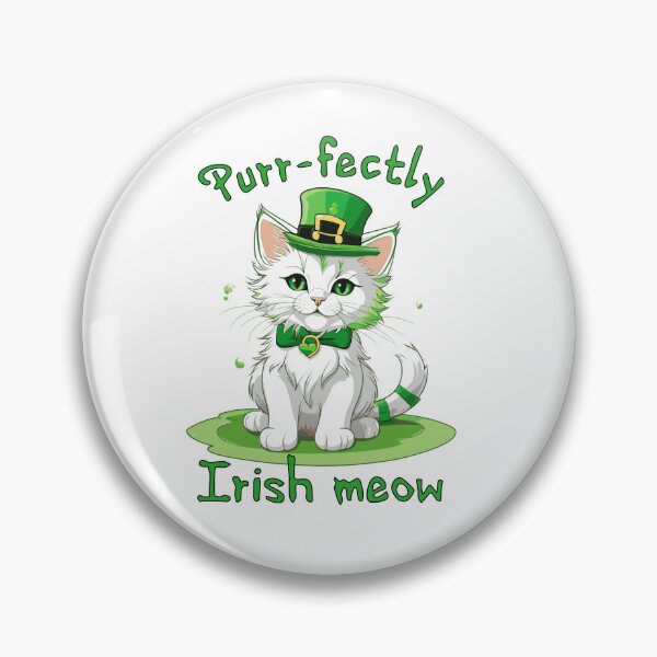 Item preview, Purrfectly Irish Meow, St. Patricks Day designed and sold by KaiLabsArt.