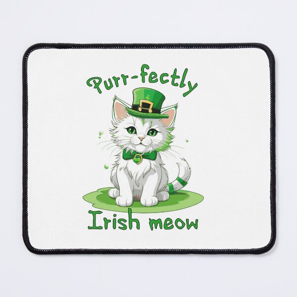 Item preview, Purrfectly Irish Meow, St. Patricks Day designed and sold by KaiLabsArt.