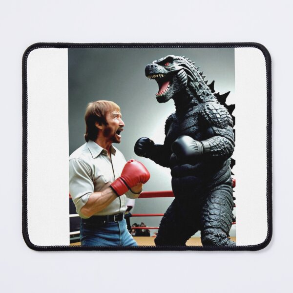 Item preview, Godzilla vs. Chuck Norris Boxing funny prank gift  designed and sold by CheeseBlueprint.