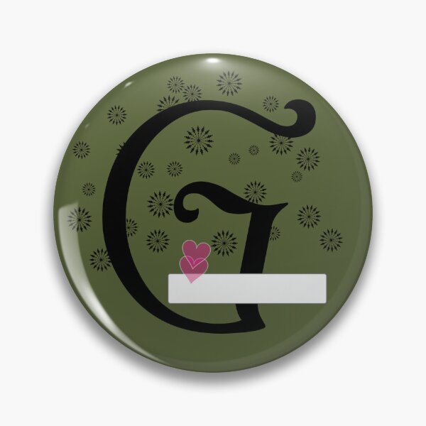 Item preview, Stylized letter design with swirls and snowflake like shapes surrounding it and two pink hearts are placed near the center of design adding a touch of color to the predominantly black and white image designed and sold by Dhamm  Jyoti.
