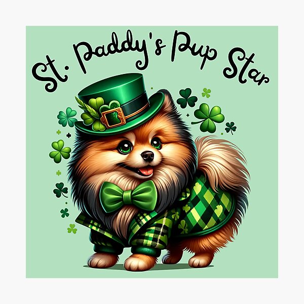 Pomeranian Pom Full Of Shenanigans Irish Funny Patricks T-Shirt Pomeranian Pom Full Of Shenanigans Irish Funny Patricks T-Shirt