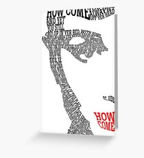 Courteeners // Wie kommt Lyrics Typografie Grußkarte