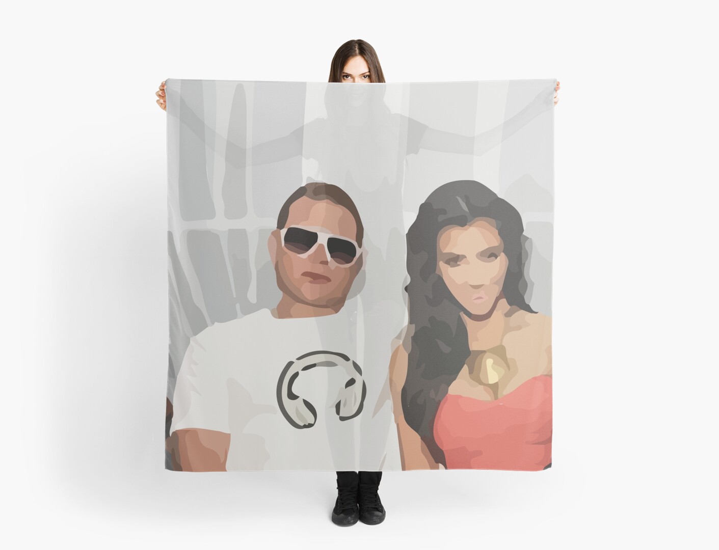 "Scott Storch & Kim Kardashian " Scarves by MikeyLegs Redbubble