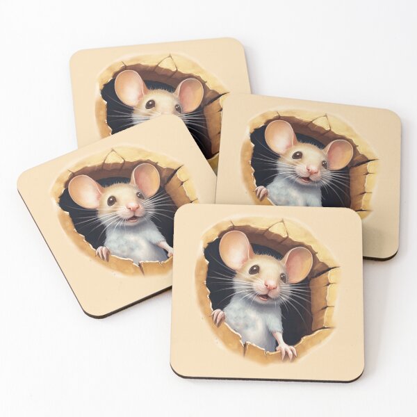 Item preview, A cute mouse playing peek a boo designed and sold by LoneAngel.