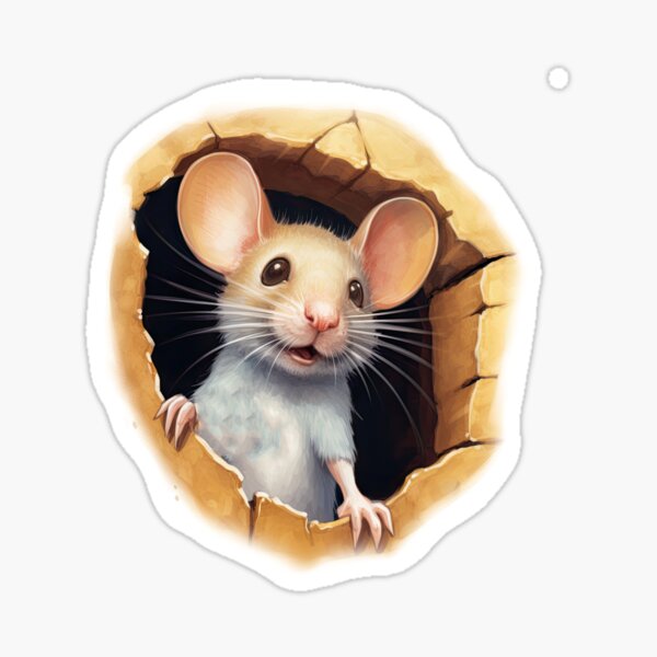 Item preview, A cute mouse playing peek a boo designed and sold by LoneAngel.