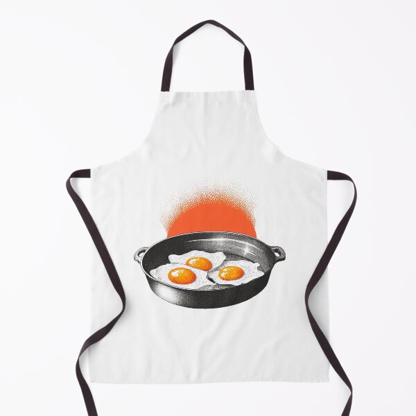 Item preview, Fried eggs in a pan - illustrated in dotted raster style designed and sold by BubblyDelight.
