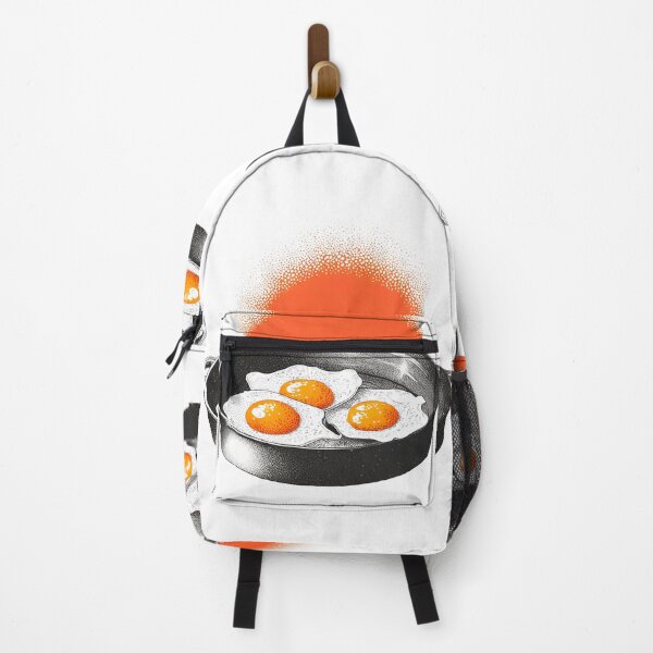 Item preview, Fried eggs in a pan - illustrated in dotted raster style designed and sold by BubblyDelight.