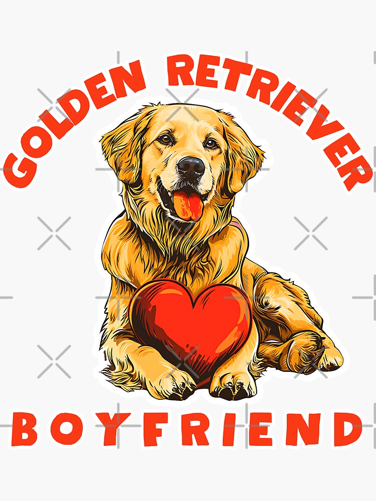 Thumbnail 3 von 3, Sticker, Golden Retriever-Freund zum Valentinstag designt und verkauft von WildPalette-Art.