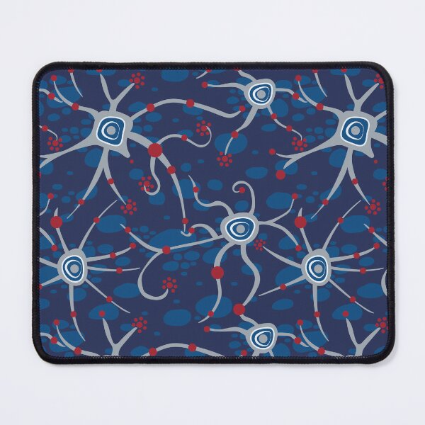 Item preview, neural network - pattern dark blue and red designed and sold by colorofmagic.