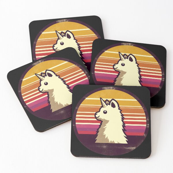 Item preview, Retro vintage Funny Kawaii llamacorn unicorn llama designed and sold by TomFrontierArt.