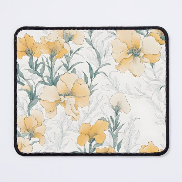 Item preview, Elegarta Design - Art nouveau - Mucha Inspired Art - Vintage White and Yellow SnapdragonFlower designed and sold by Mucha-style-art.