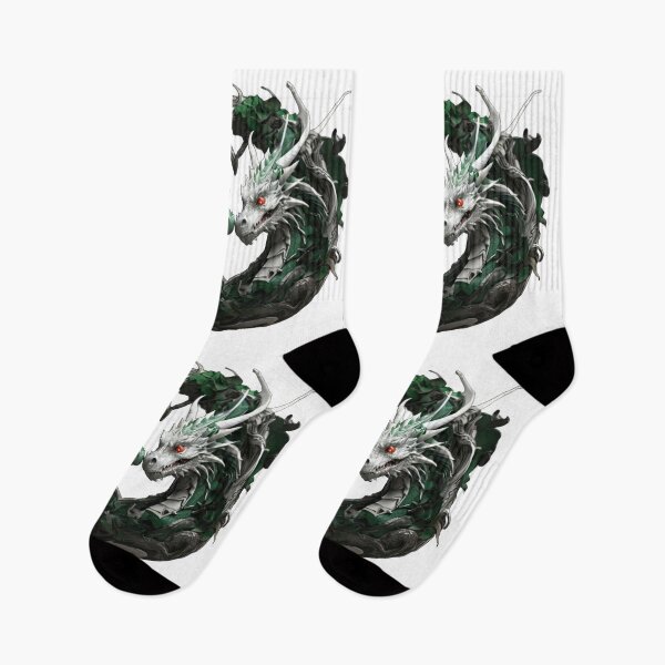 Item preview, Green and White Dragon Duo designed and sold by Cloe Dauplais.